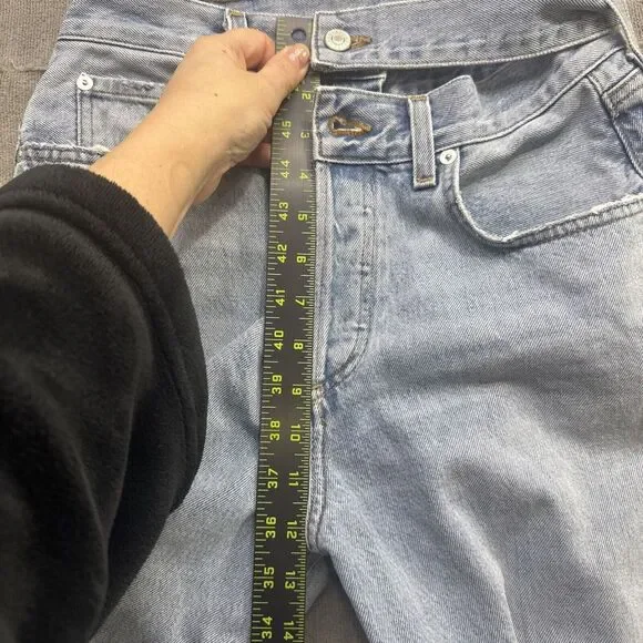 Agolde Broken Waistband Jean Womens 25 Blue Wide Leg High Rise Light Wash - Picture 6 of 11